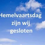 Hemelvaartsdag gesloten